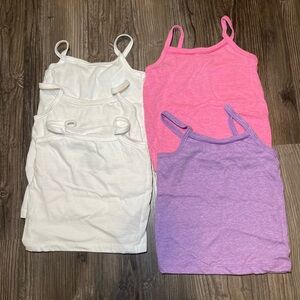 Kids' White, Pink, and Purple Tank Tops
